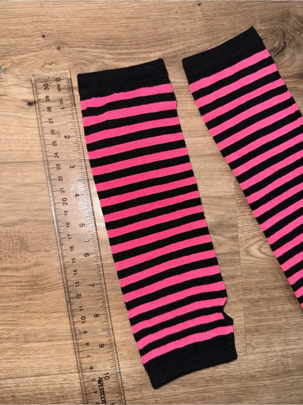 Brand new pink and black sock/arm warmer set